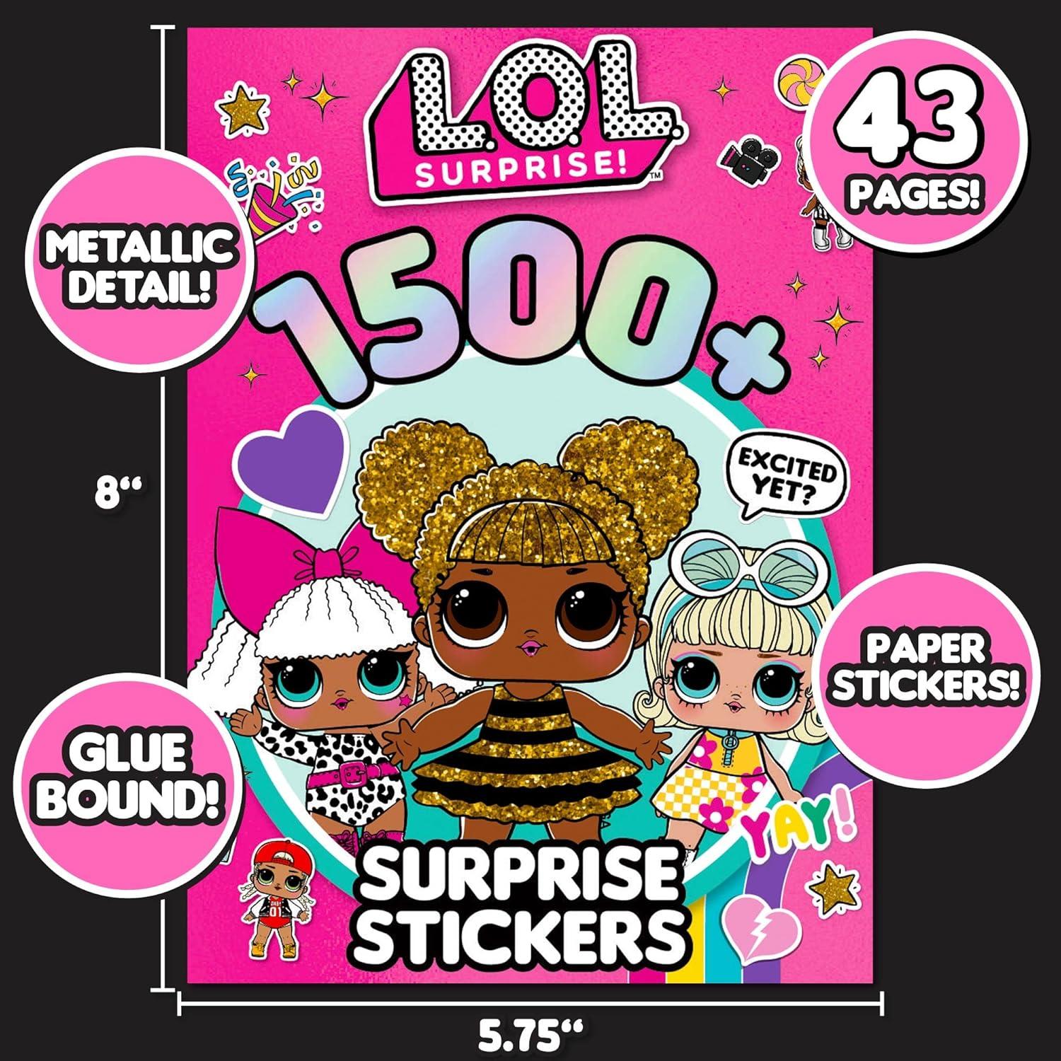 Libro de Stickers L.O.L. Surprise! 1500+ Páginas 43 Hojas