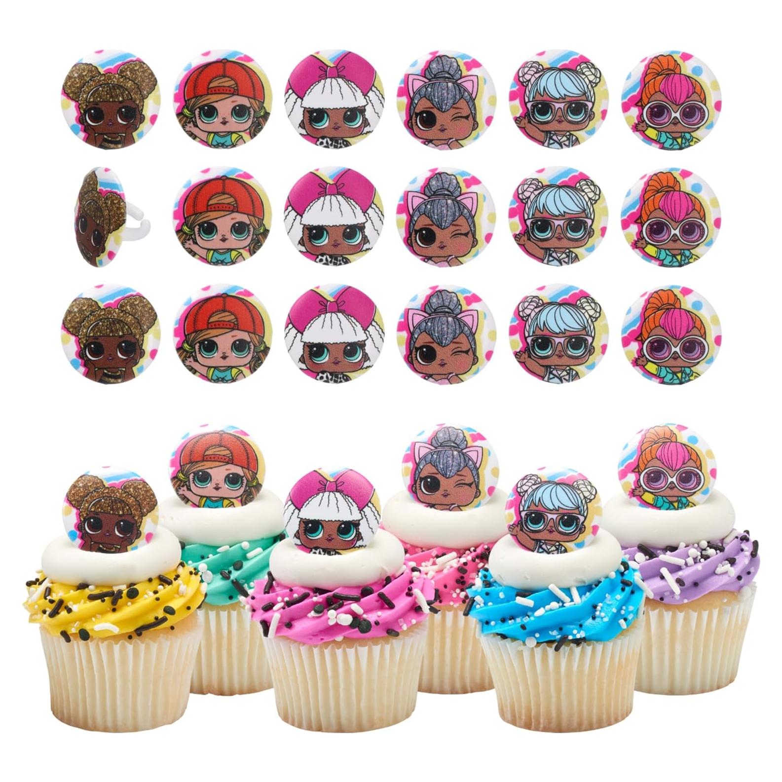 DecoPac L.O.L. Surprise! 24 Anillos Decorativos para Cupcake