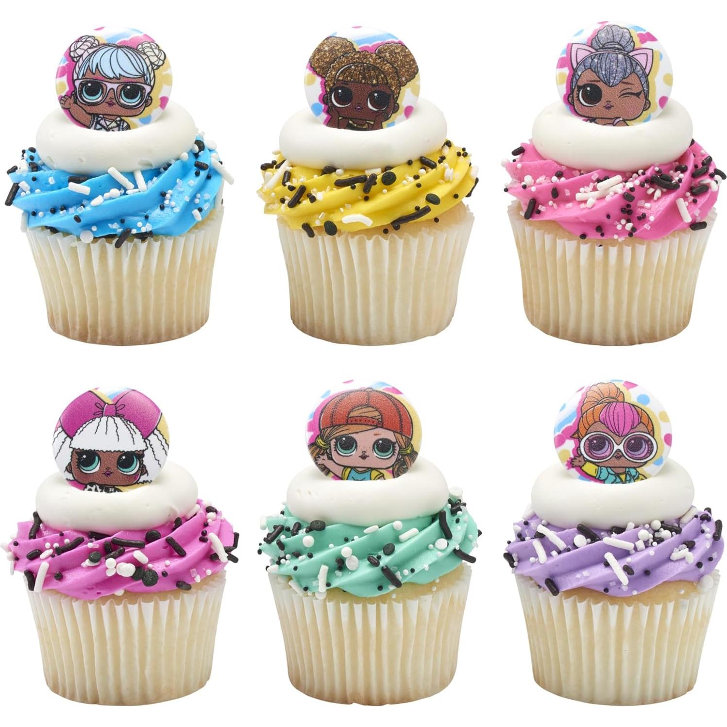 DecoPac L.O.L. Surprise! 24 Anillos Decorativos para Cupcake