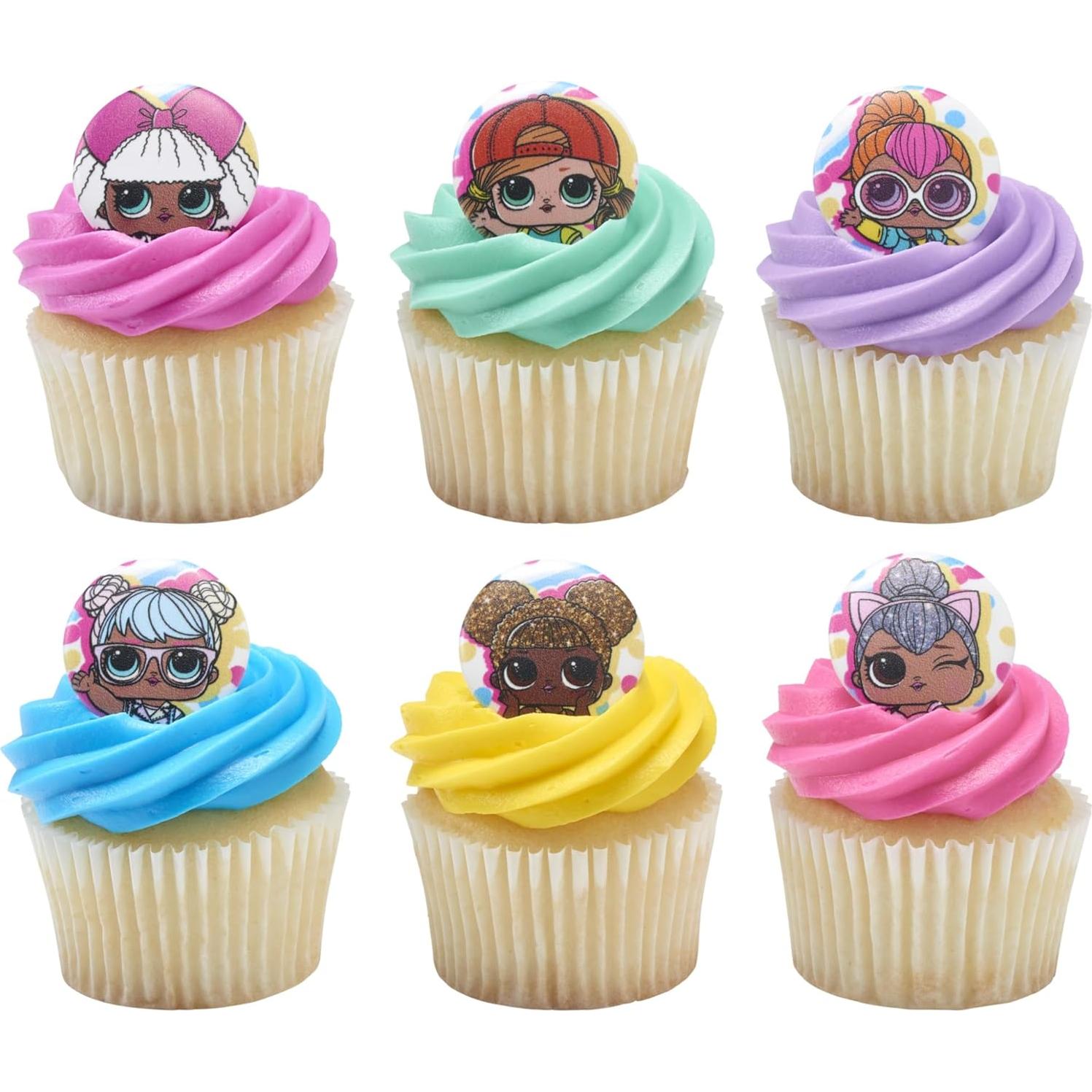 DecoPac L.O.L. Surprise! 24 Anillos Decorativos para Cupcake