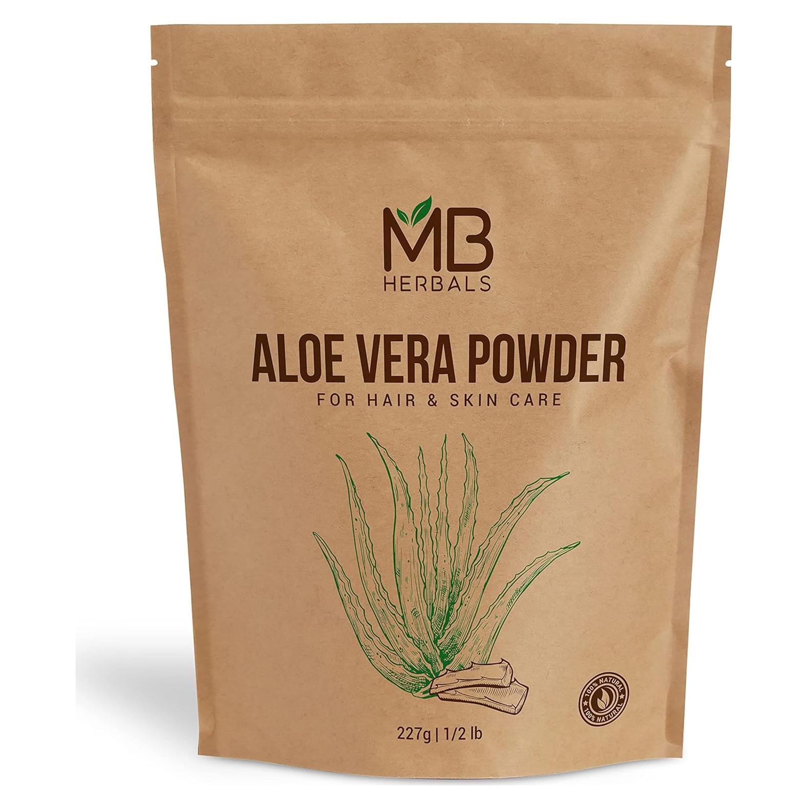 Polvo de Aloe Vera MB Herbals 227g - Hidratante Natural