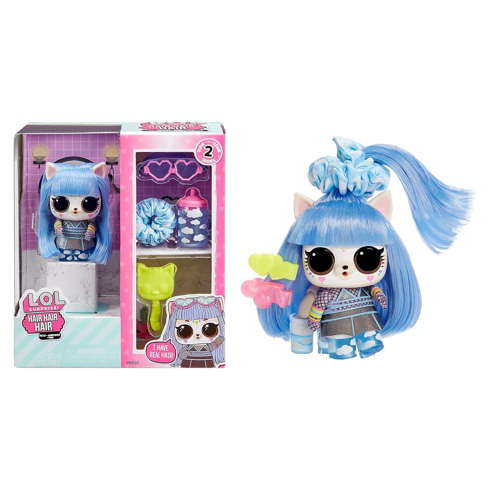 L.O.L. Surprise! Mascota de Pelo Real con 10 Sorpresas