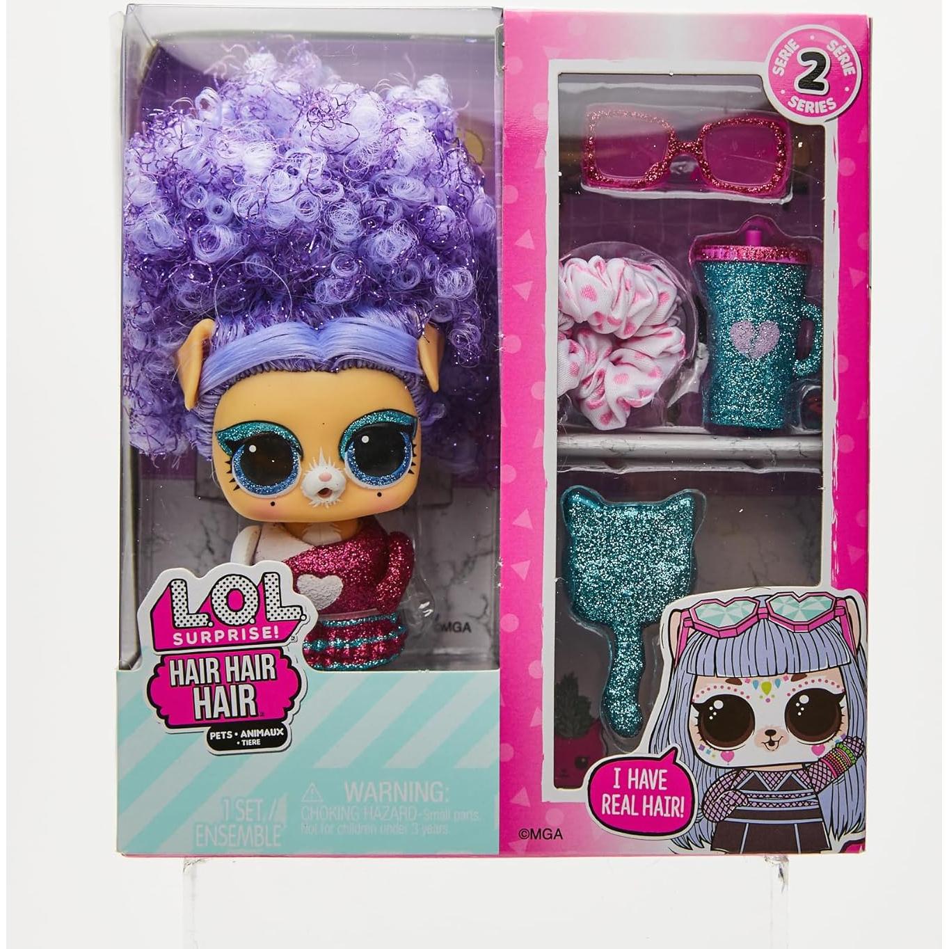 L.O.L. Surprise! Mascota de Pelo Real con 10 Sorpresas