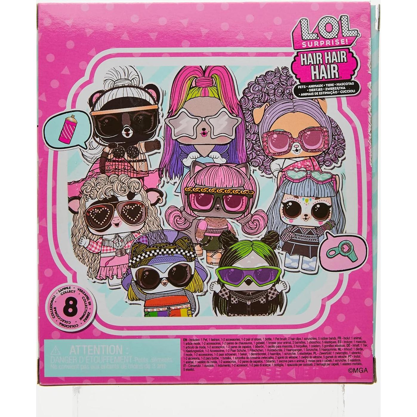 L.O.L. Surprise! Mascota de Pelo Real con 10 Sorpresas