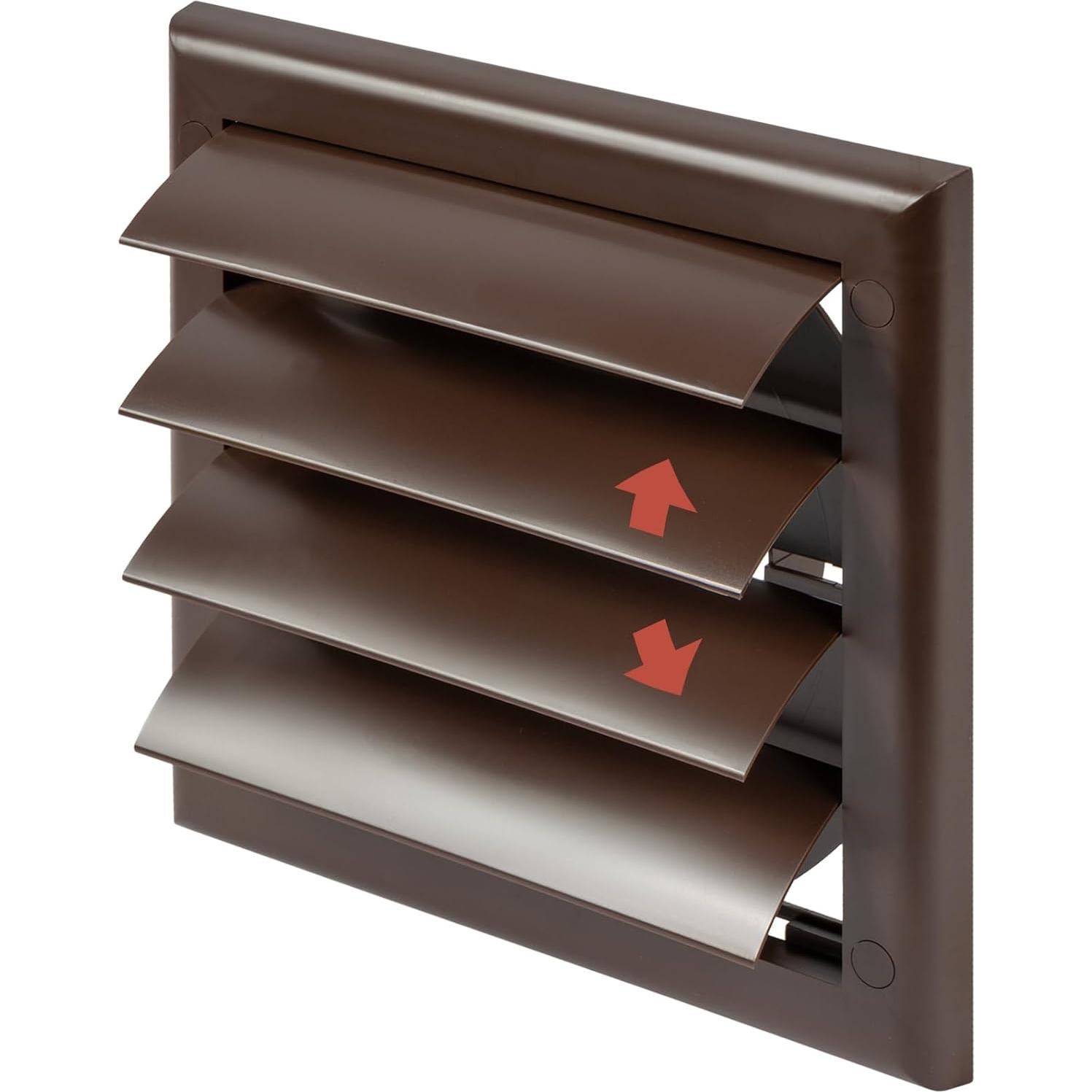 Rejilla de Ventilación ECOPRO VENT 10.16 cm Marrón con Persianas