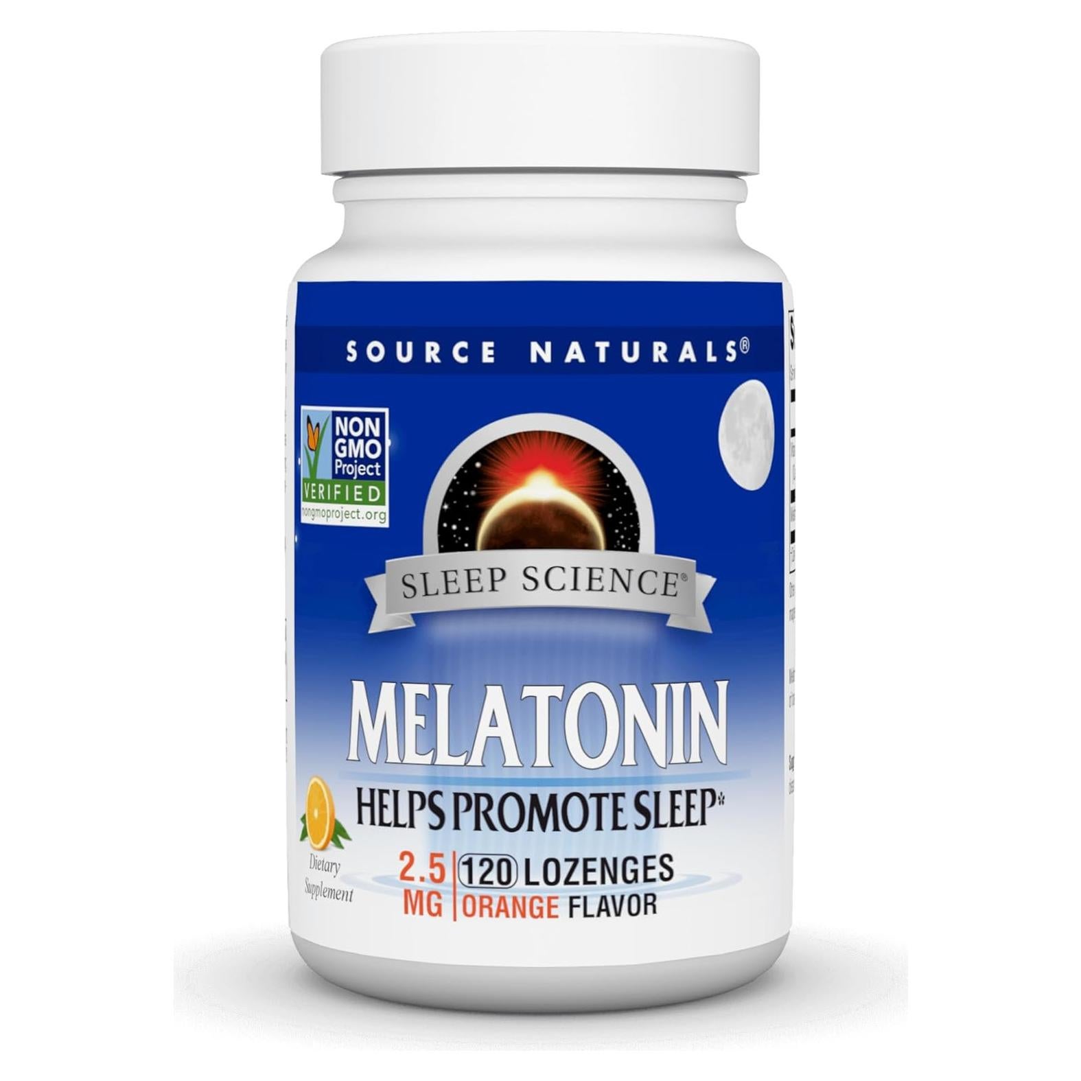 Melatonina 2.5 mg Source Naturals - 120 Pastillas Sabor Naranja