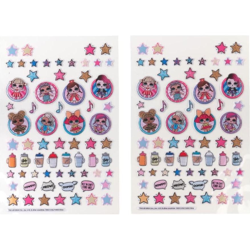 Conjunto de pegatinas L.O.L. Surprise! 14 hojas + 1200 pegatinas