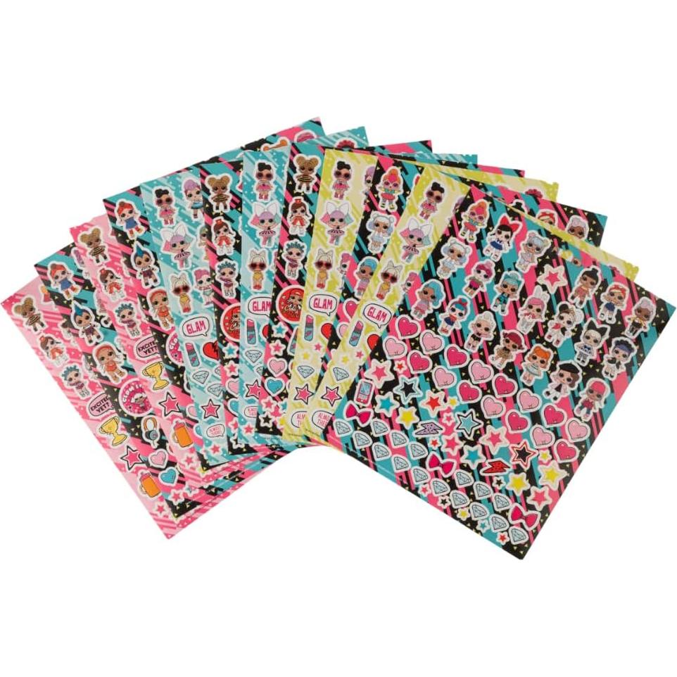 Conjunto de pegatinas L.O.L. Surprise! 14 hojas + 1200 pegatinas