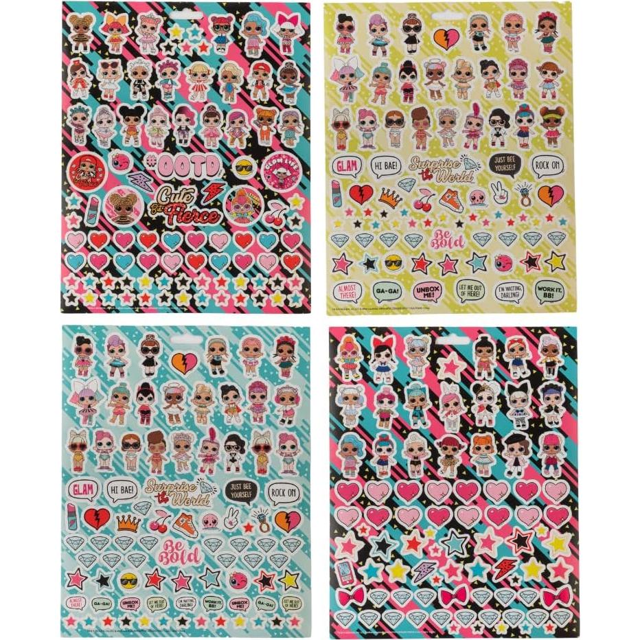 Conjunto de pegatinas L.O.L. Surprise! 14 hojas + 1200 pegatinas