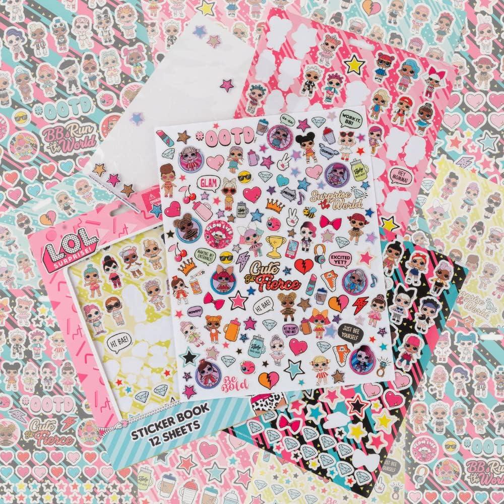 Conjunto de pegatinas L.O.L. Surprise! 14 hojas + 1200 pegatinas