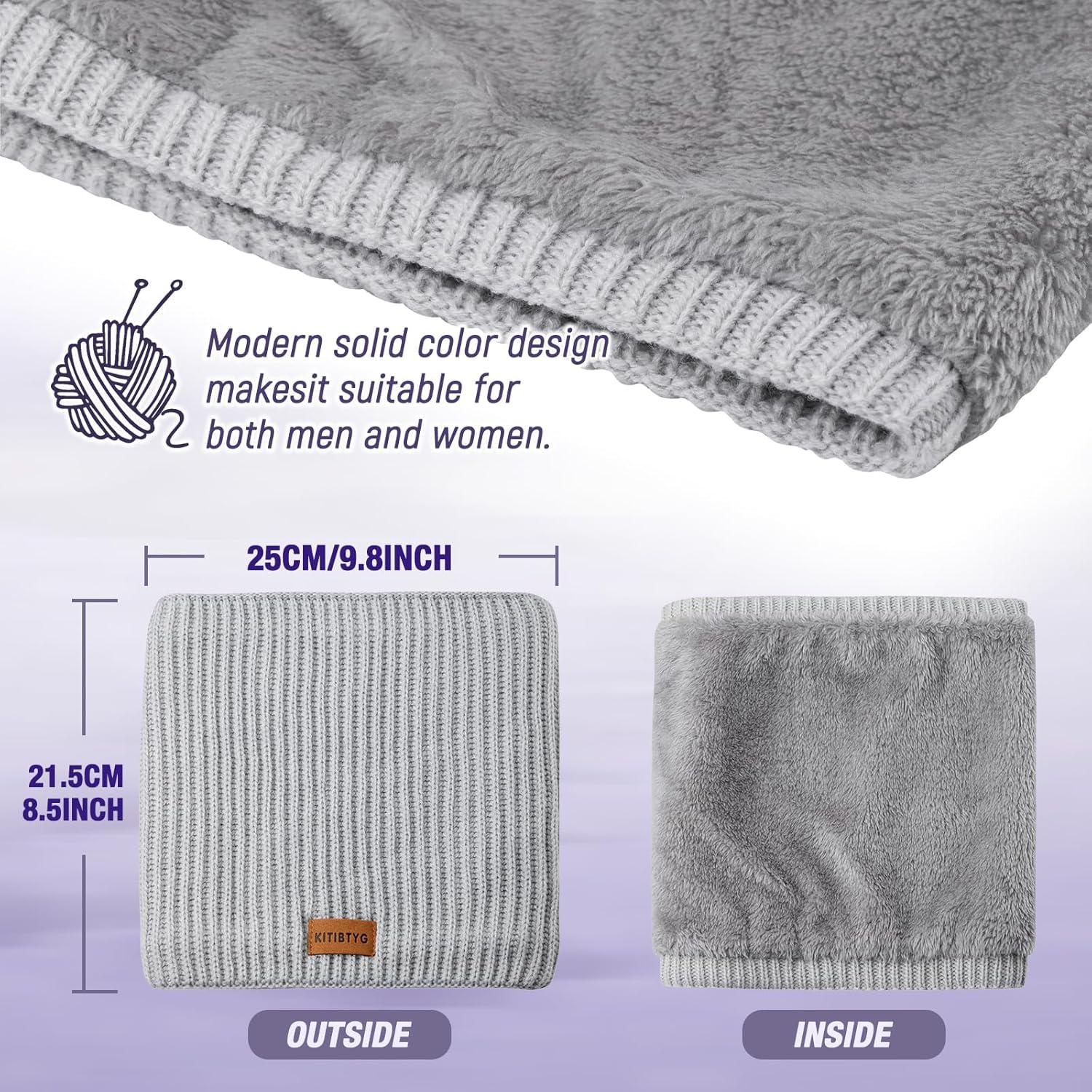 Gaiter de Cuello de Invierno Forro Polar Negro Unisex