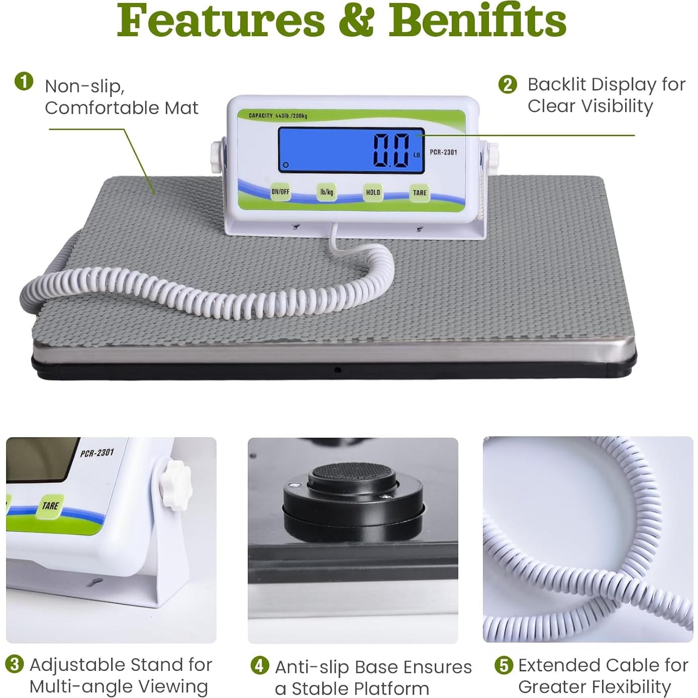 Báscula Médica Digital Extra Ancha ScaleBelly 200 kg