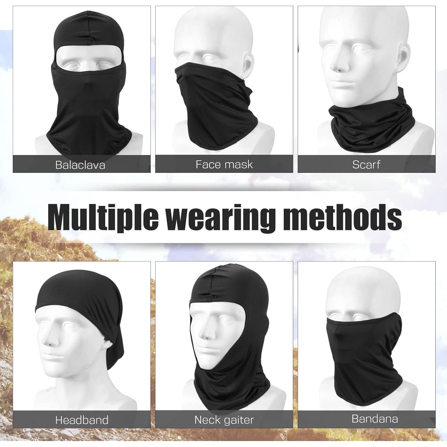 30 Piezas Máscaras Balaclava UV Protección para Hombres y Mujeres