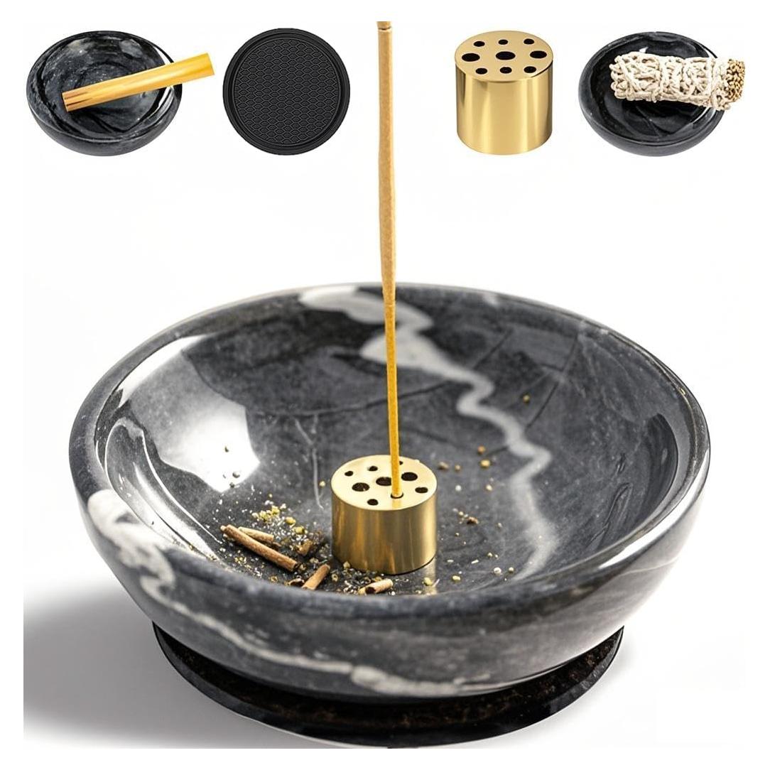 Soporte de Incienso Hecho a Mano CM CHIC MONDAY de Mármol Natural