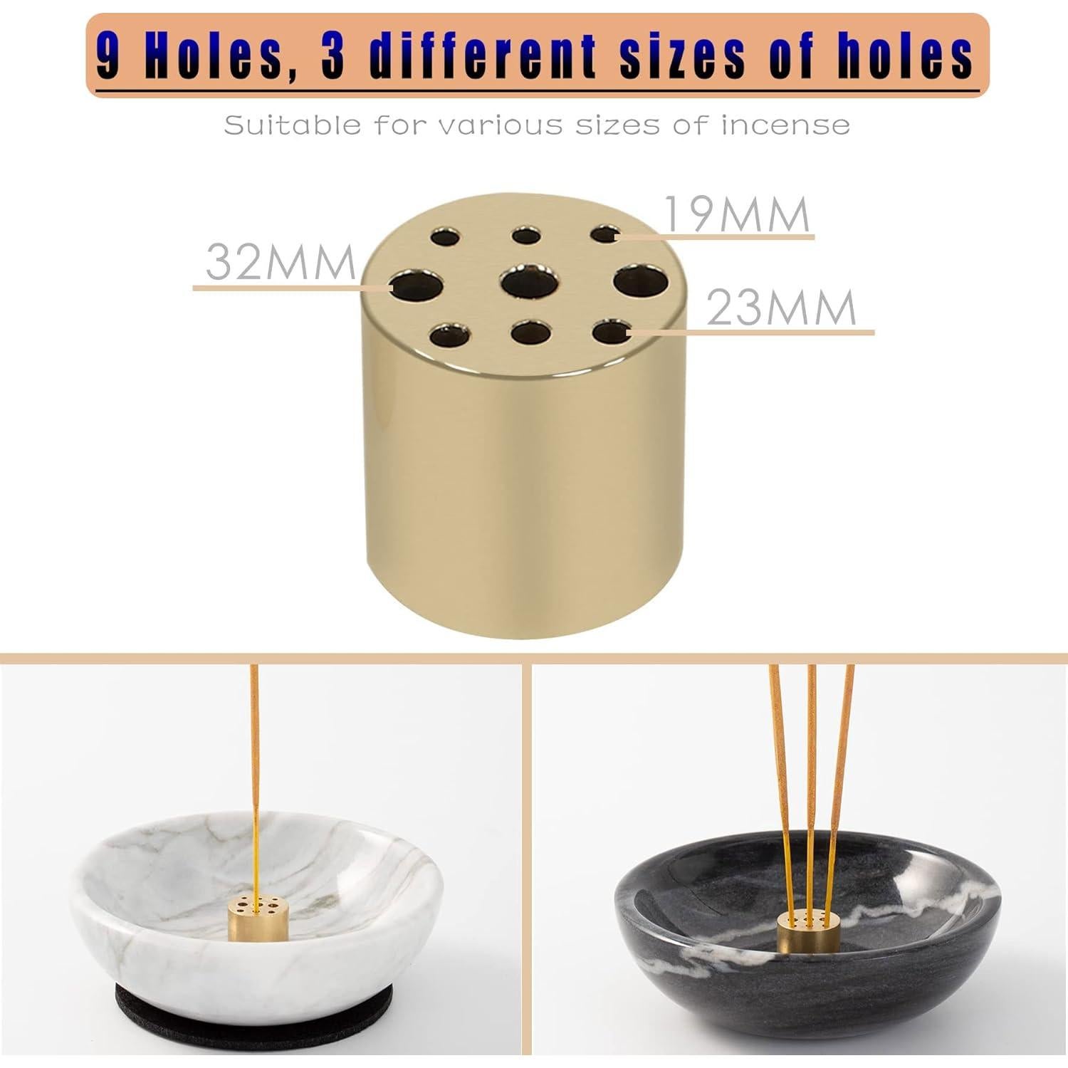 Soporte de Incienso Hecho a Mano CM CHIC MONDAY de Mármol Natural