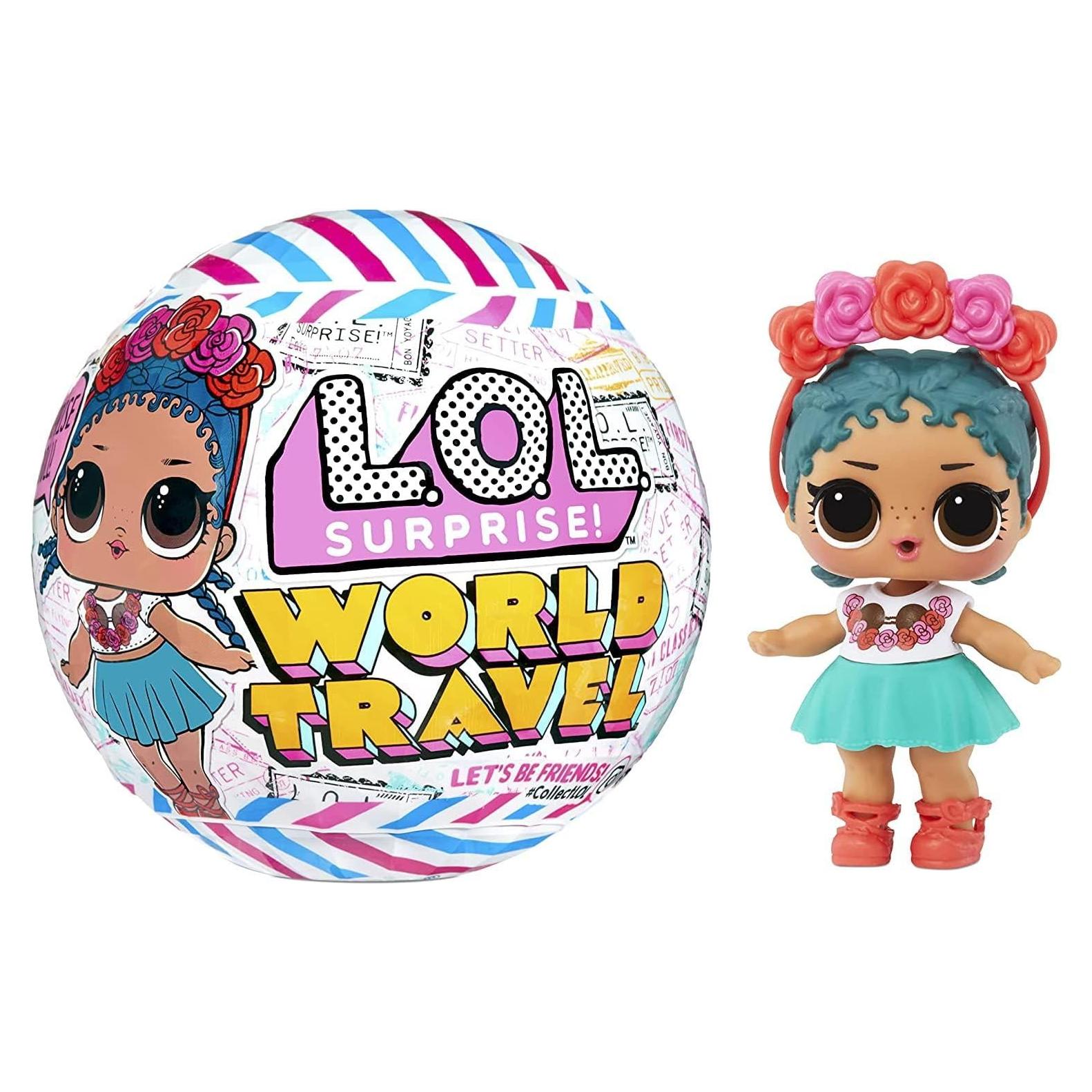 Muñeca de Viaje Mundial LOL Surprise! 8 Sorprisas y Accesorios