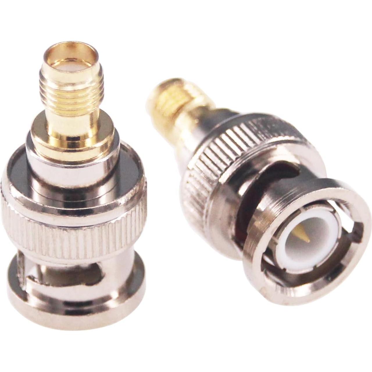 Adaptador Coaxial BNC Macho a SMA Hembra RF 5pcs