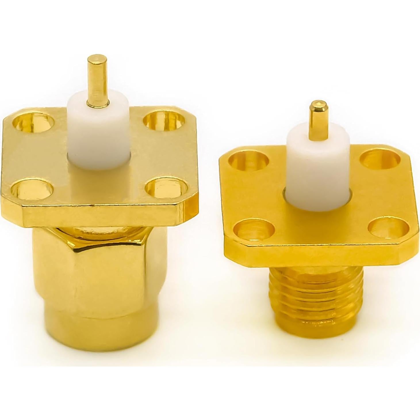 Adaptador de Montaje en Panel SMA Macho/Hembra 2PCS Ahoaepy