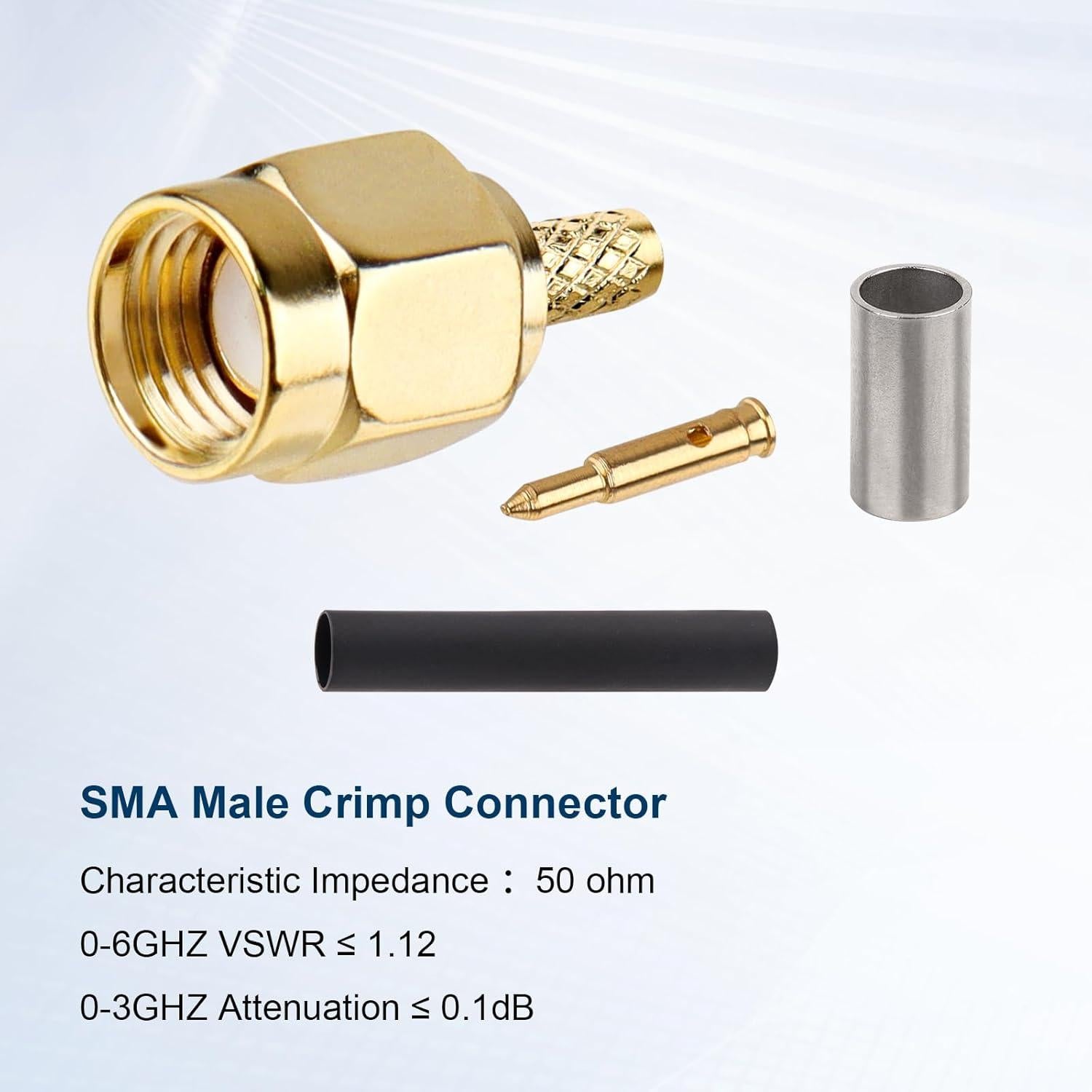 Conectores Crimp SMA XRDS -RF 10PCS para RG316 RG174