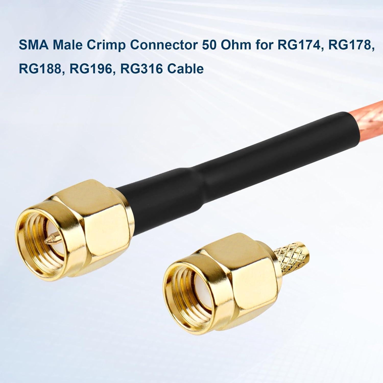 Conectores Crimp SMA XRDS -RF 10PCS para RG316 RG174