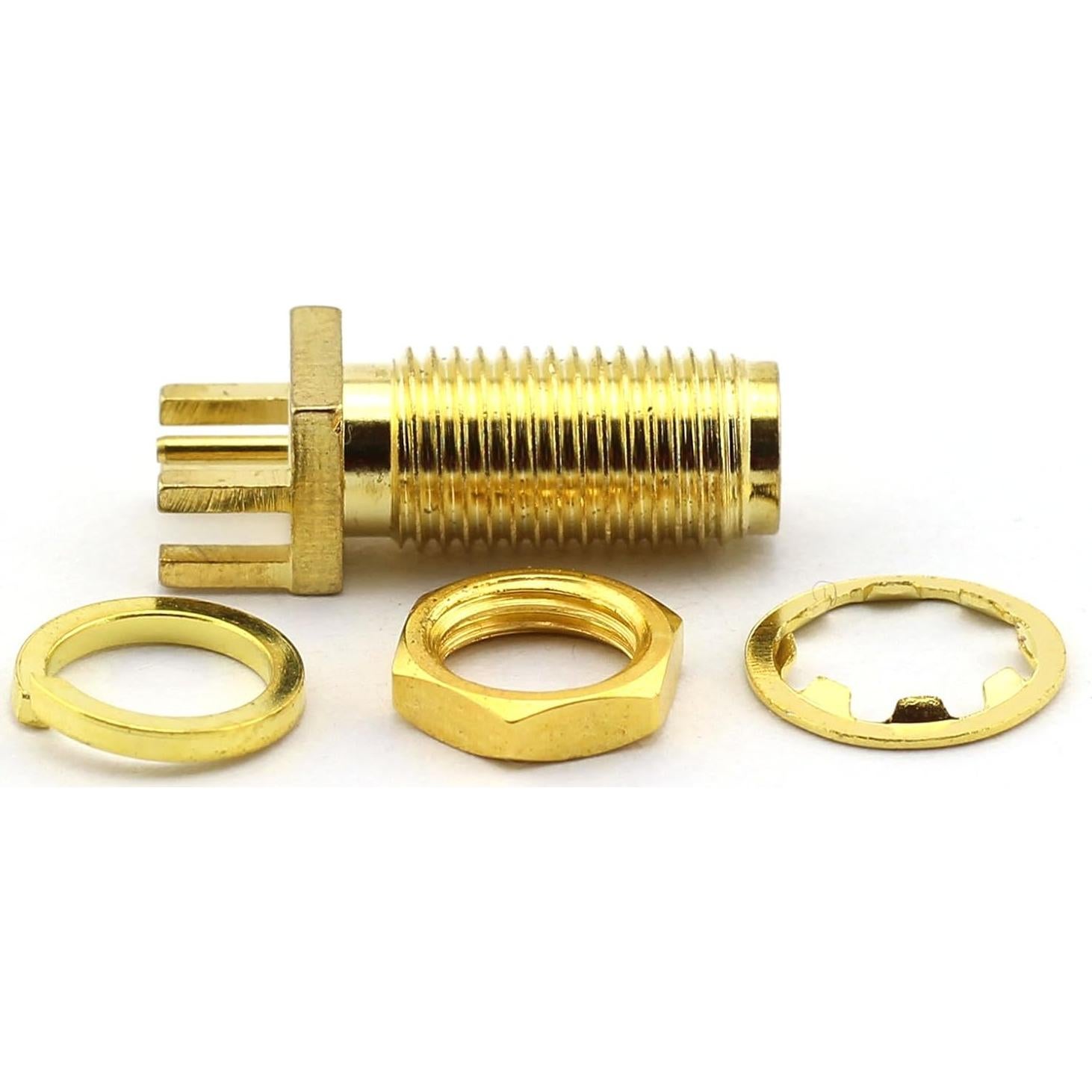 Adaptador SMA Femenino a Montaje en Panel PCB DGZZI 5-Pack