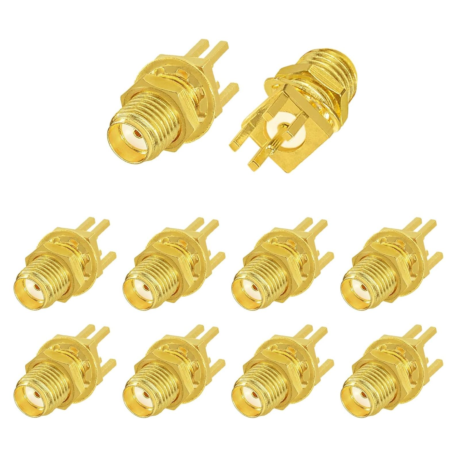 Conectores SMA Femenino Superbat 10pcs Montaje en Bisel PCB