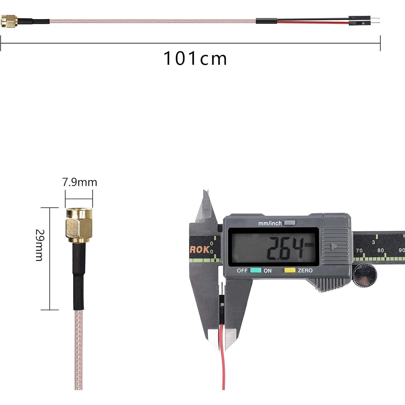 Cable de Conector SMA Macho a Dupont 1m - Yingtuyou LE-8