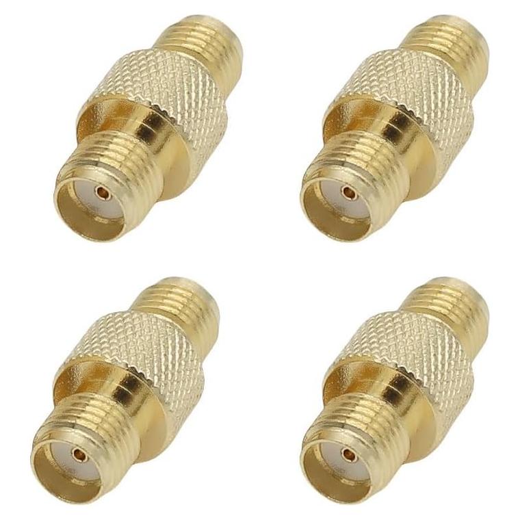 Adaptador Coaxial SMA Femenino a Femenino Exgoofit - Paquete de 4