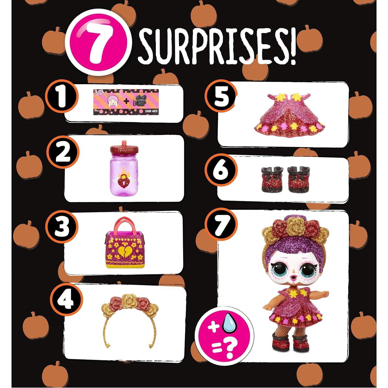Muñeca L.O.L. Surprise! Spooky Sparkle Bebé Bonita 7 Sorprisas