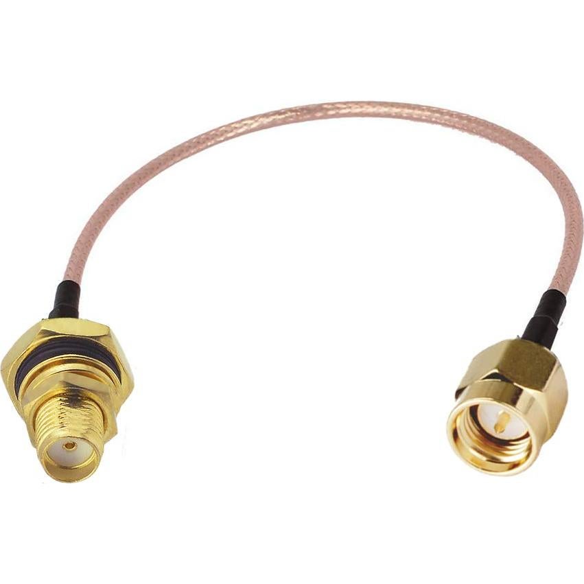 Cable Pigtail SMA Macho a SMA Hembra 30 cm RG316 50 Ohm