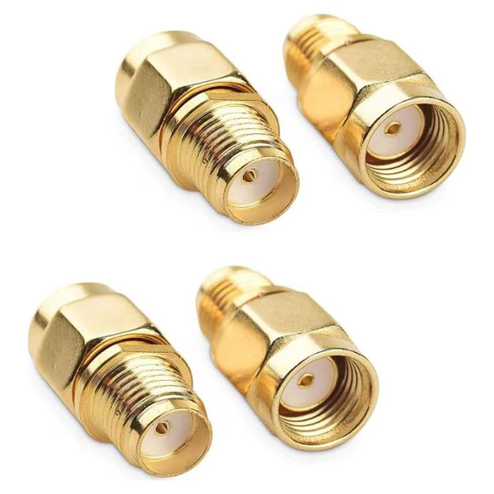 Adaptador Coaxial CORONIR 4 Pcs SMA F a RP-SMA M 36g