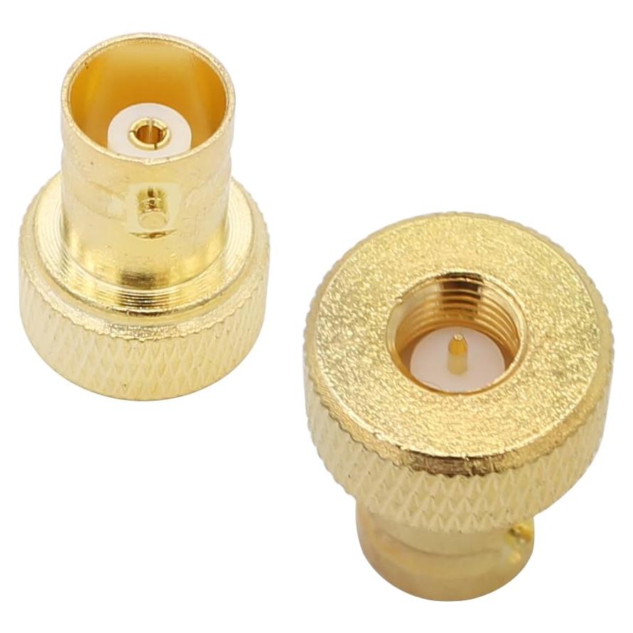 Adaptador Coaxial SMA Macho a BNC Hembra - 2 Piezas Oro