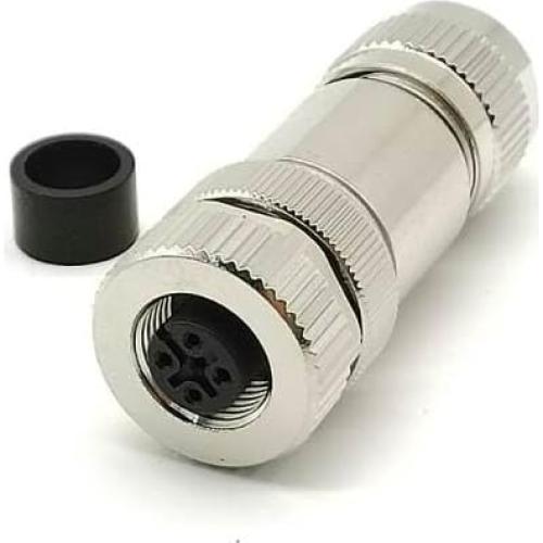 Conector Profibus M12 Hembra A-Code 4 Pines Recto IP68