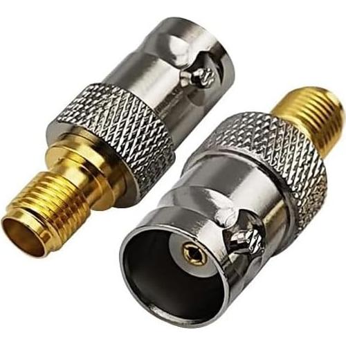 Adaptador Coaxial RF DHT 2pcs SMA Hembra a BNC Hembra