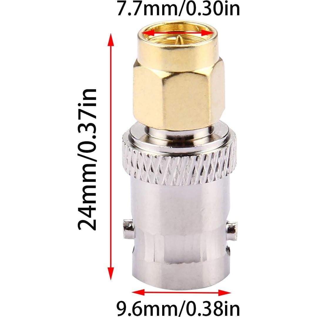 Adaptador Coaxial BNC SMA Macho a Hembra 4 Piezas Ruiwaer