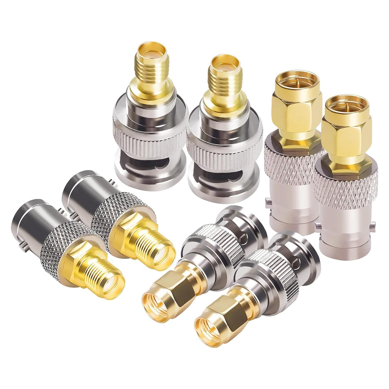 Kit de Adaptadores Coaxiales Goupchn SMA a BNC 8PCS