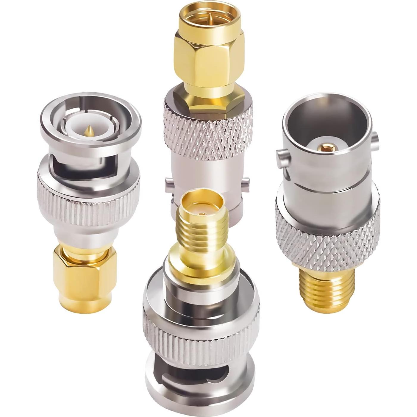 Kit de Adaptadores Coaxiales Goupchn SMA a BNC 8PCS