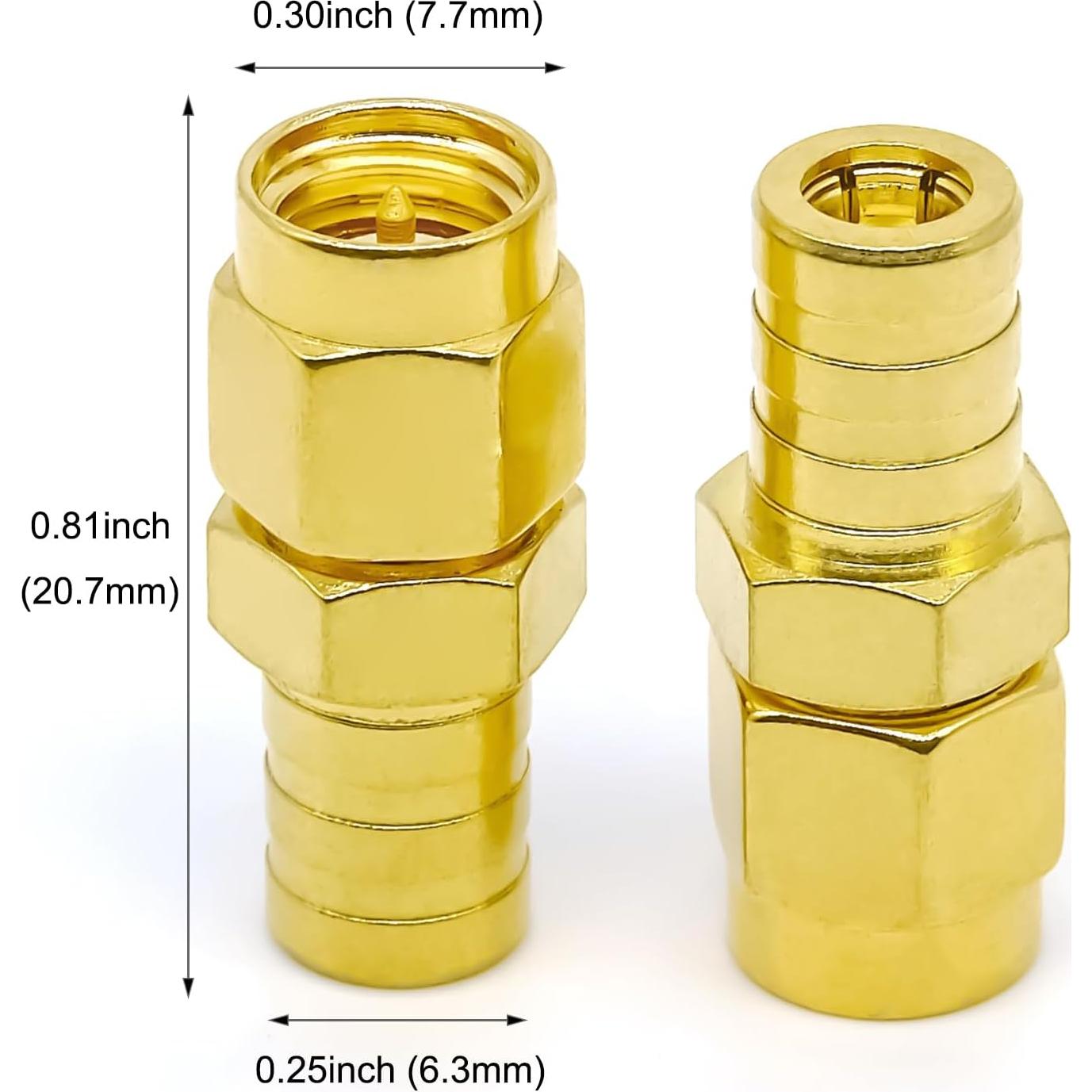 Adaptador Coaxial SMA Macho a SMB Hembra 2 Piezas Ahoaepy