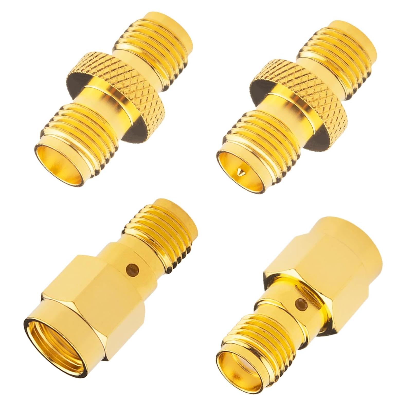 Kit de Conectores Boobrie SMA a RP-SMA 4 Piezas Coaxial