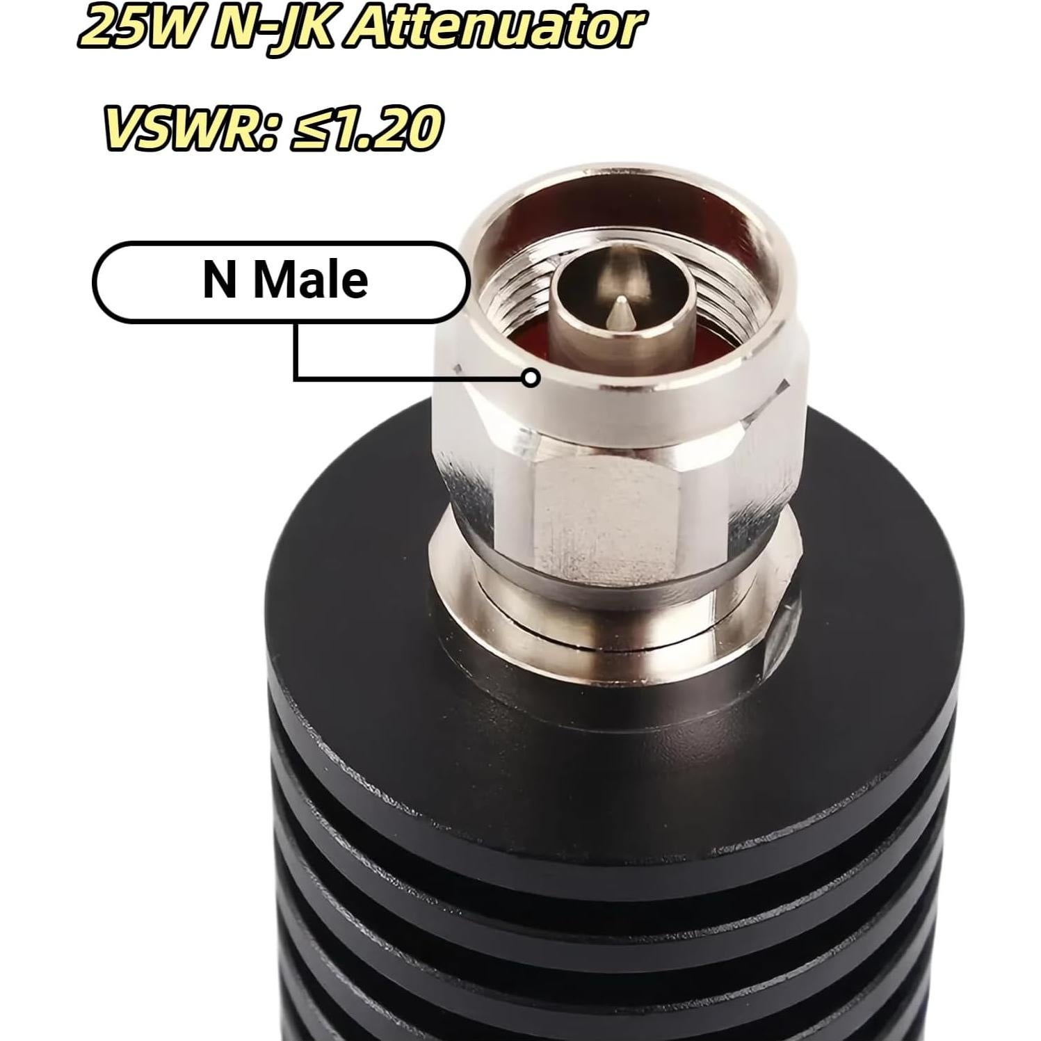 Atenuador RF N 25W 30dB 50 Ohm DC-3GHz Xingchen