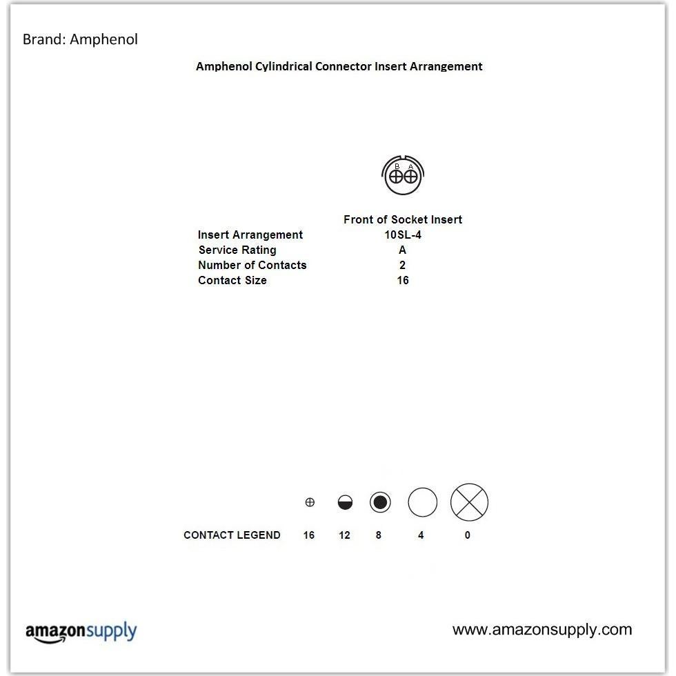 Conector Circular Amphenol MS3101A10SL-4P 2 Contactos