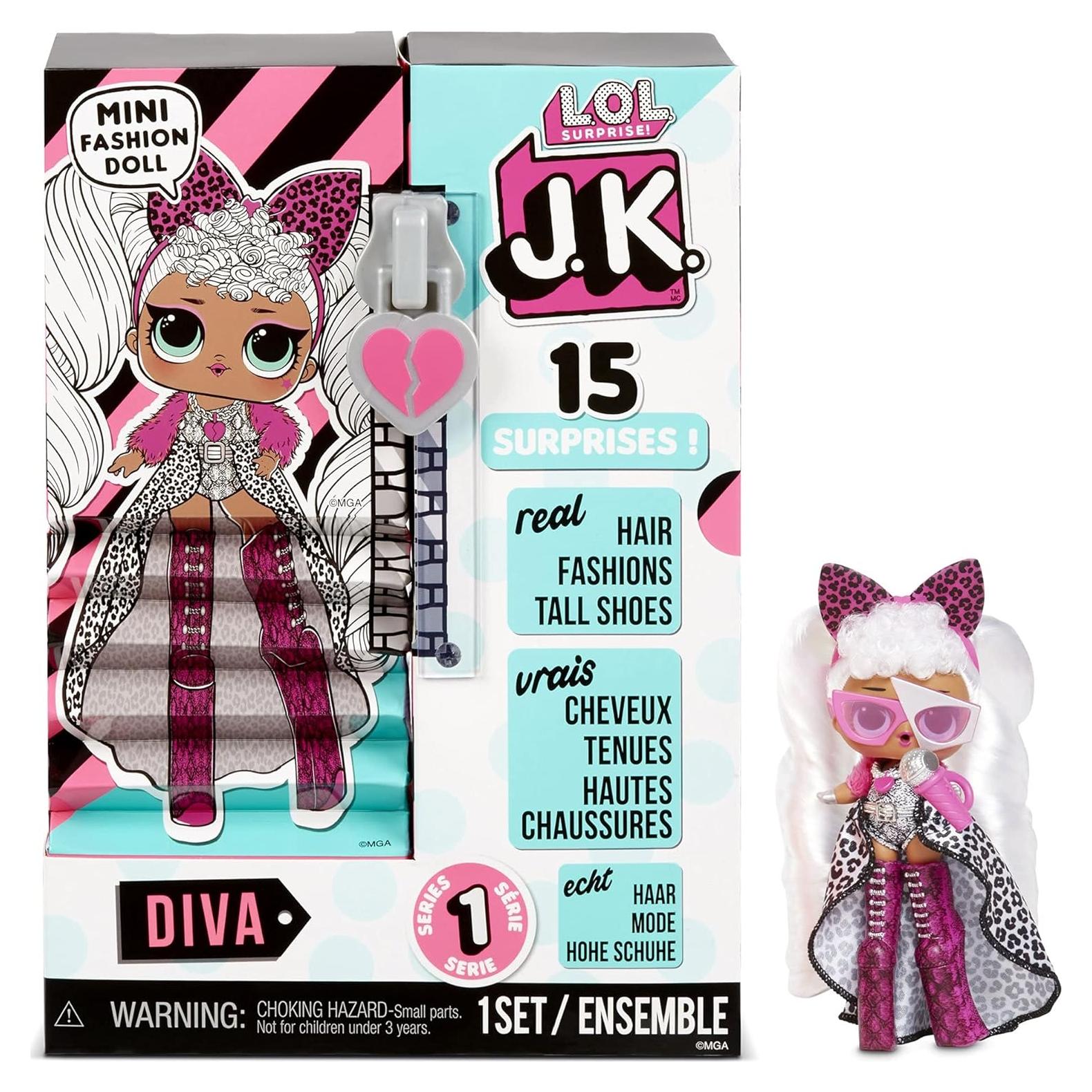 Muñeca de Moda Mini LOL Surprise JK Diva con 15 Sorpresas