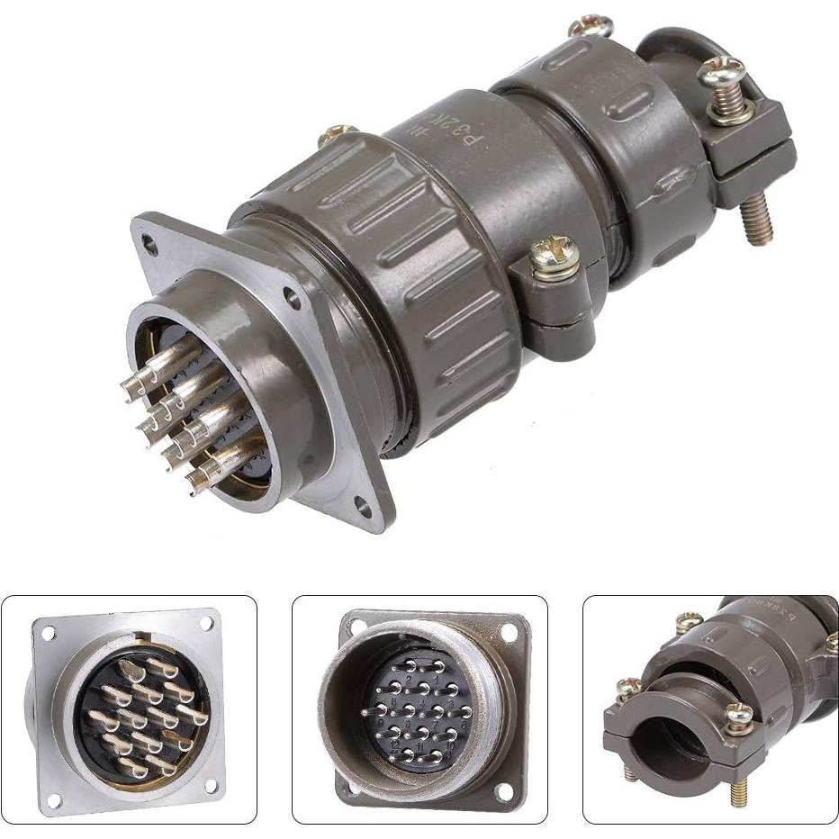 Conector de Aviación uxcell P32-14 32mm 14P 500V a Prueba de Agua