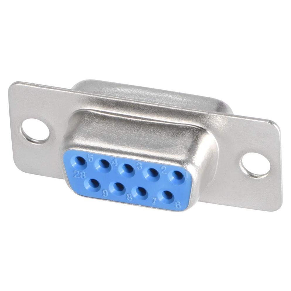 Conector D-sub Femenino 9 Pines uxcell Azul Paquete de 10