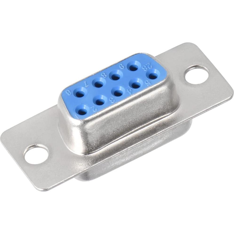 Conector D-sub Femenino 9 Pines uxcell Azul Paquete de 10