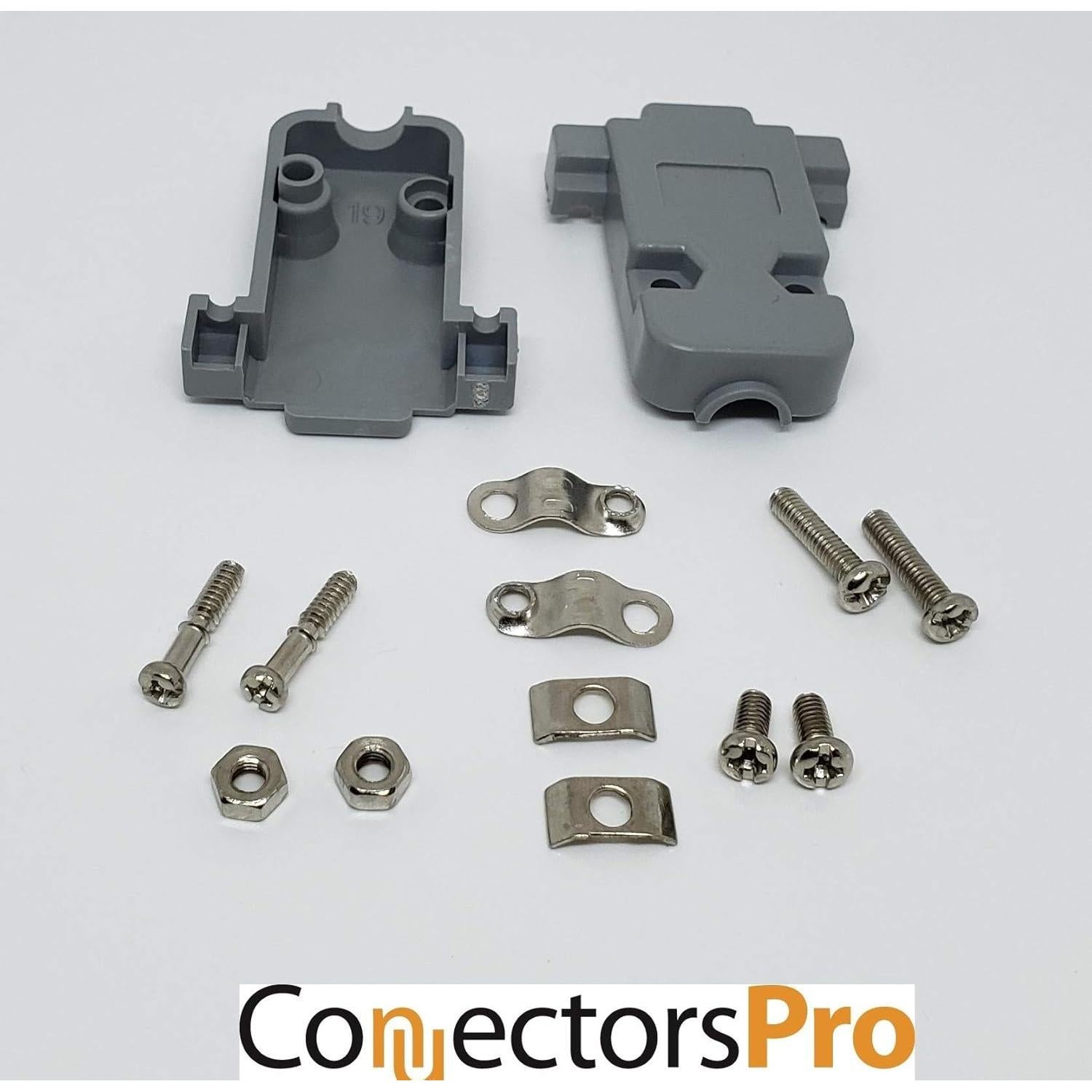 Conectores DB9 Macho + Capuchones Plástico - Marvic 10 Juegos