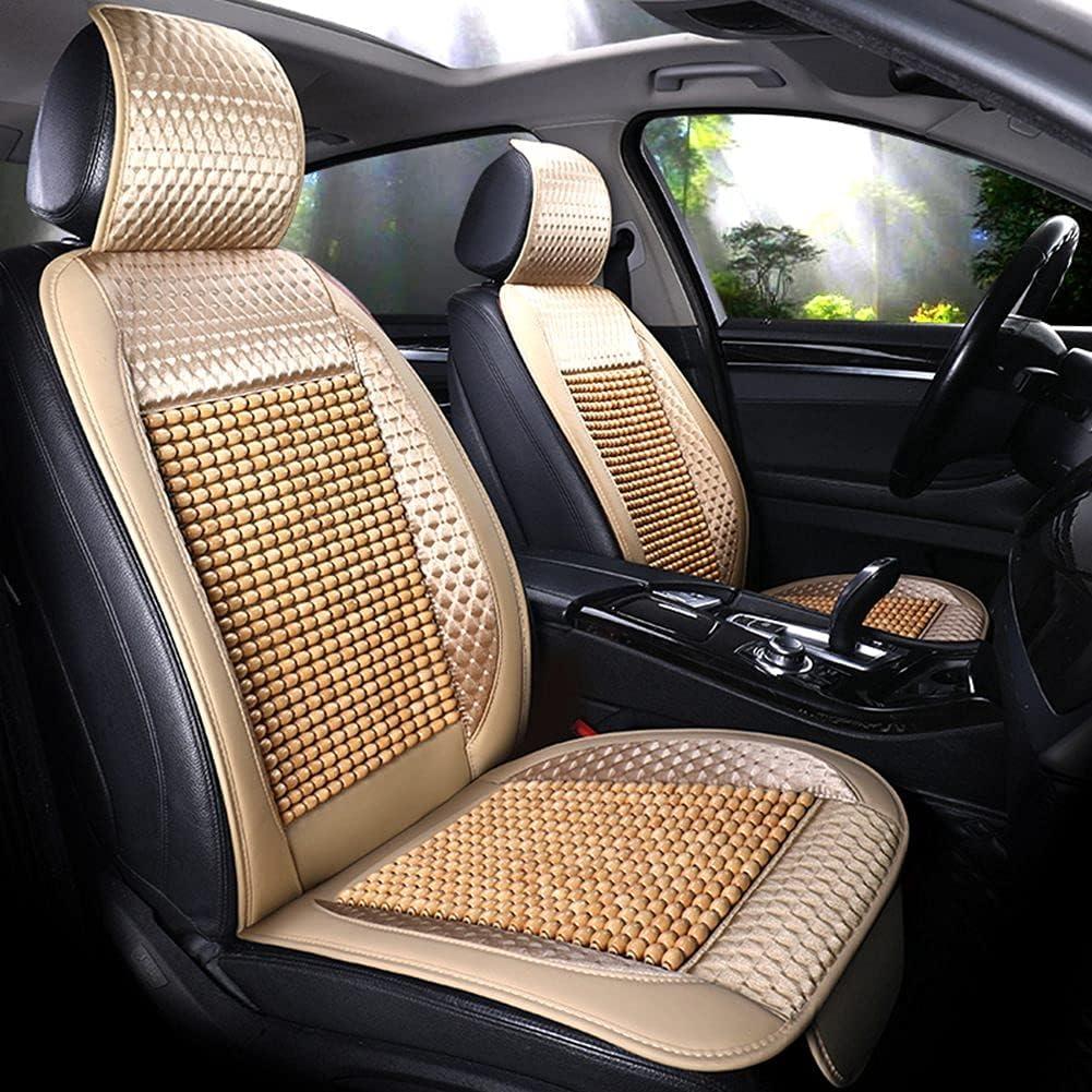 Cubierta de Asiento de Coche Blueshyhall de Perlas de Madera Beige