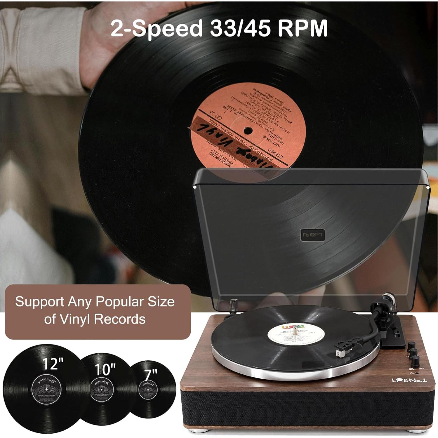 Tocadiscos LP&No.1 con Altavoces 20W y Bluetooth