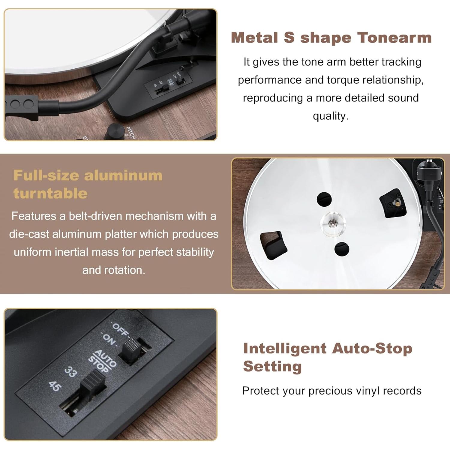 Tocadiscos LP&No.1 con Altavoces 20W y Bluetooth