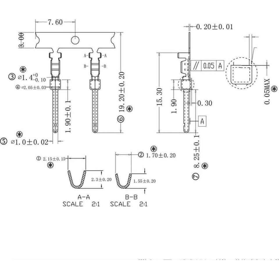 200 Pines Crimpado Macho Hembra D-Sub Niquelados Oro 2mm